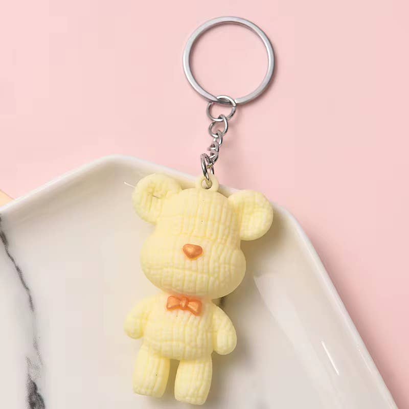 Bear Keychain - Cute Cartoon Toy Pendant for Bag or Phone