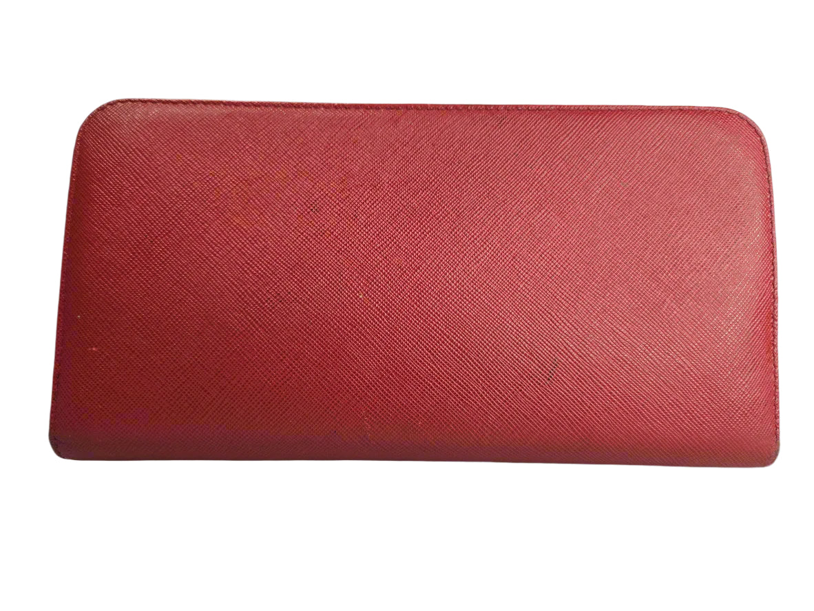Prada Saffiano Leather Tricolor Wallet Pre-owned