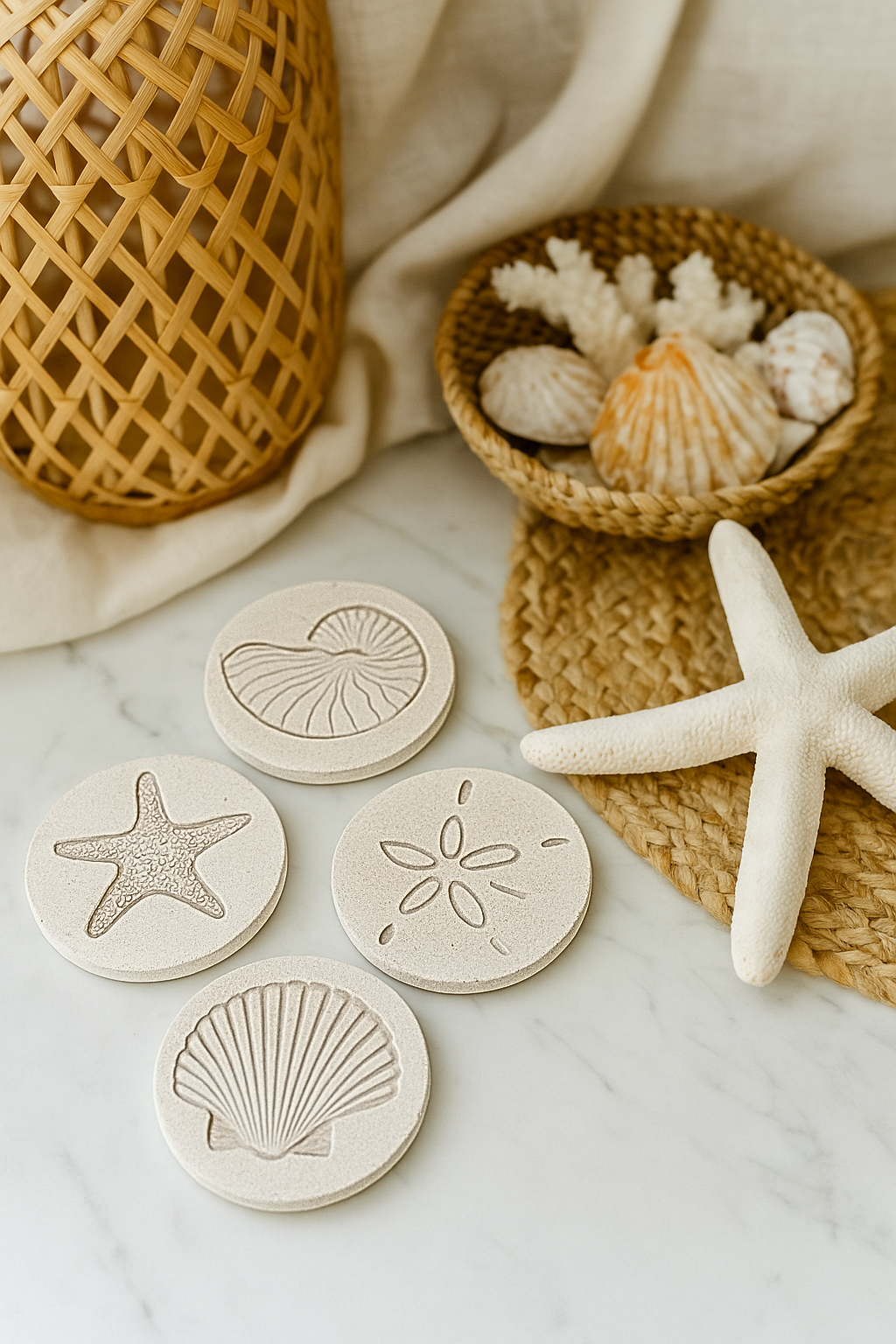 Lynn & Liana Designs Shoreline Stoneware Coasters