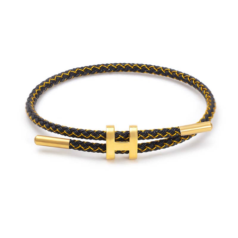 Adjustable Titanium Steel H Buckle Bracelet