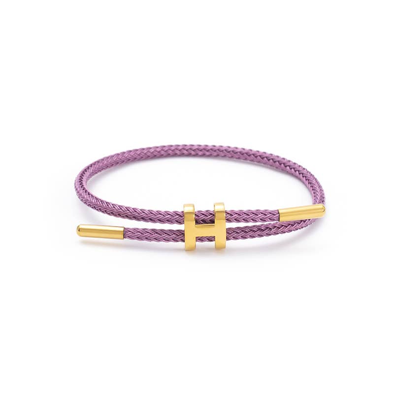 Adjustable Titanium Steel H Buckle Bracelet