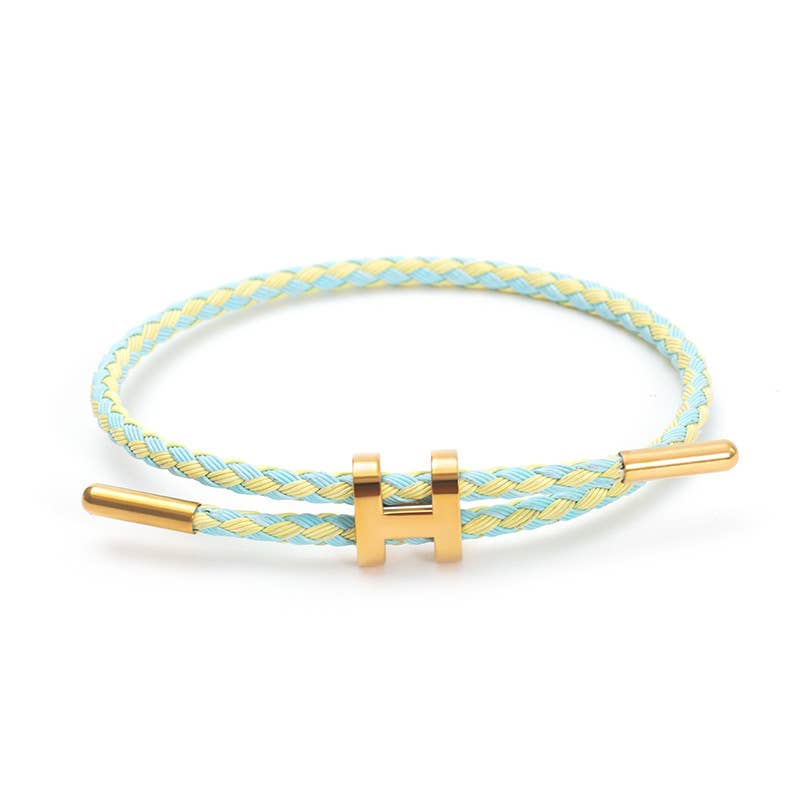 Adjustable Titanium Steel H Buckle Bracelet