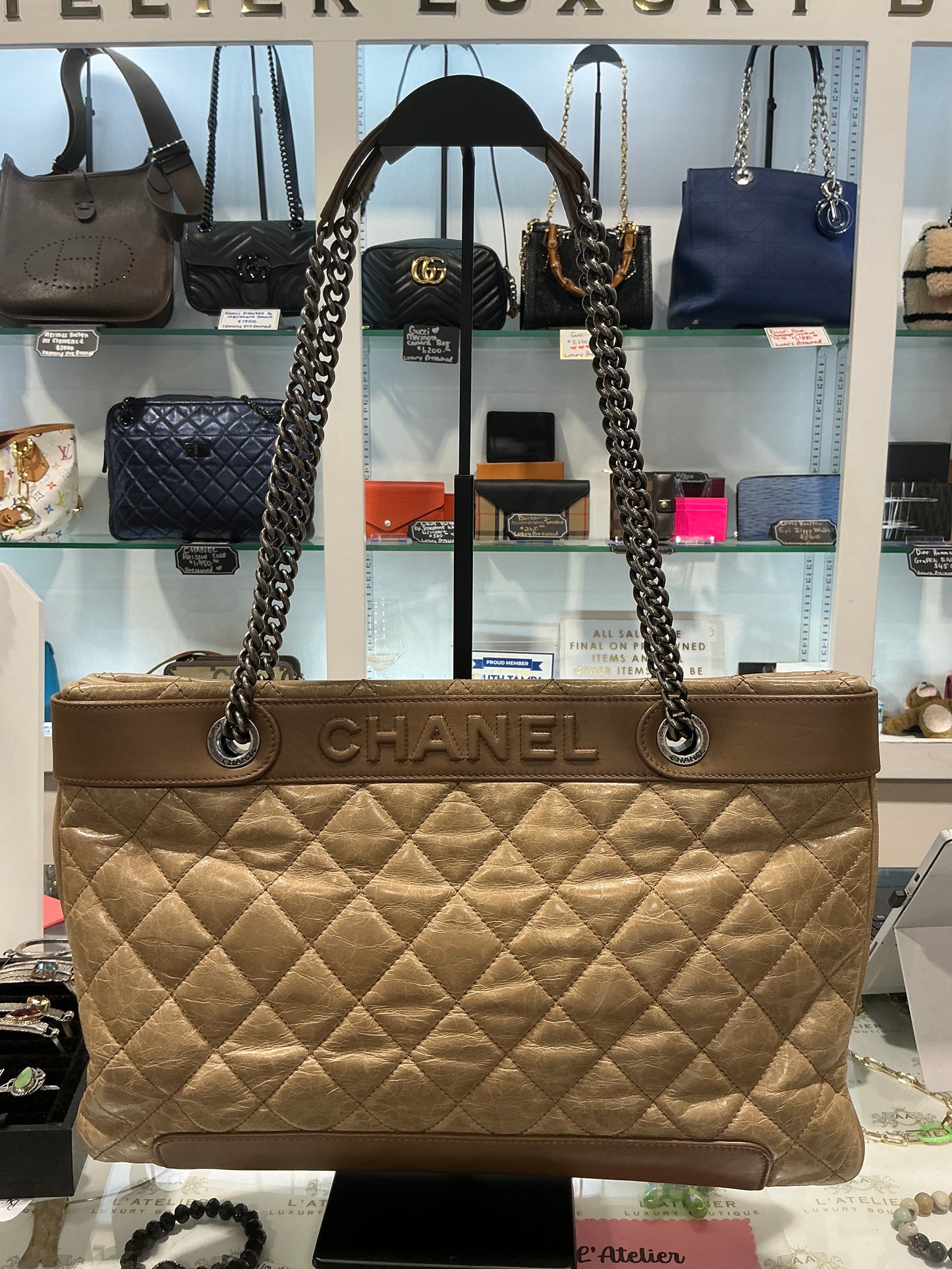 Chanel Quilted Large Shopping Tote - Luxury Pre-owned