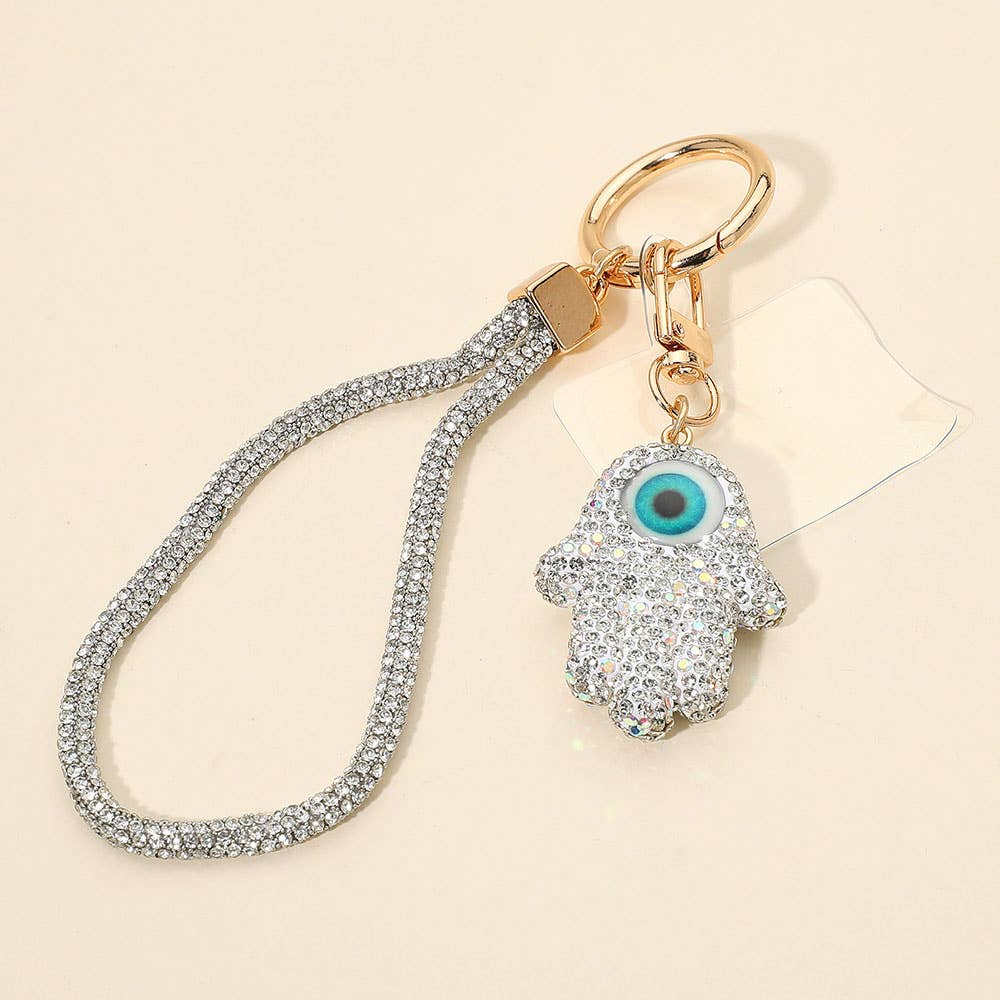 Bling Studded Evil Eye Keychain