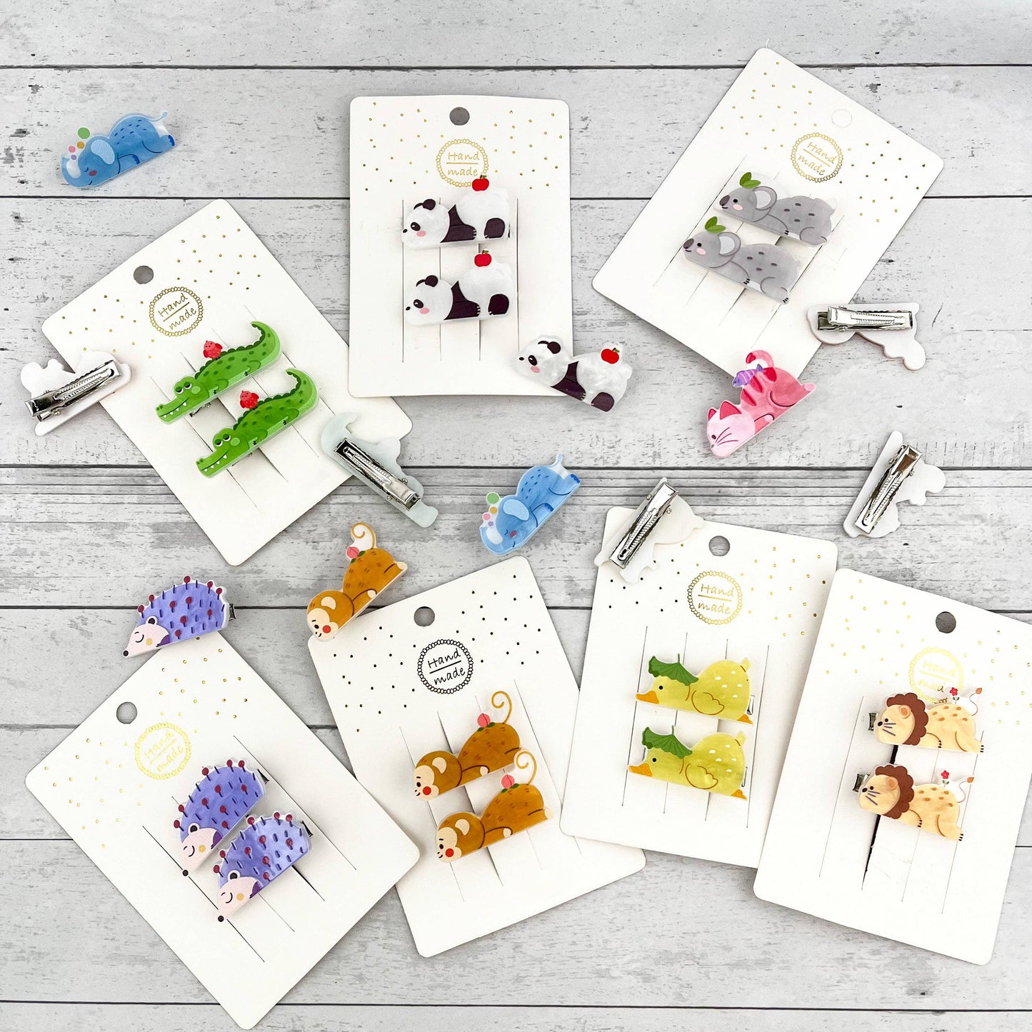 L'Atelier Collection Tiny Animals Barrette Clips