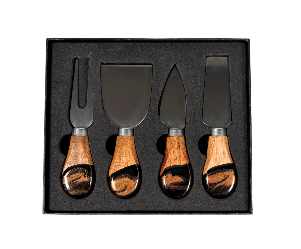 Lynn & Liana Designs Resin Coated Cheese Knife Set - Set of 4