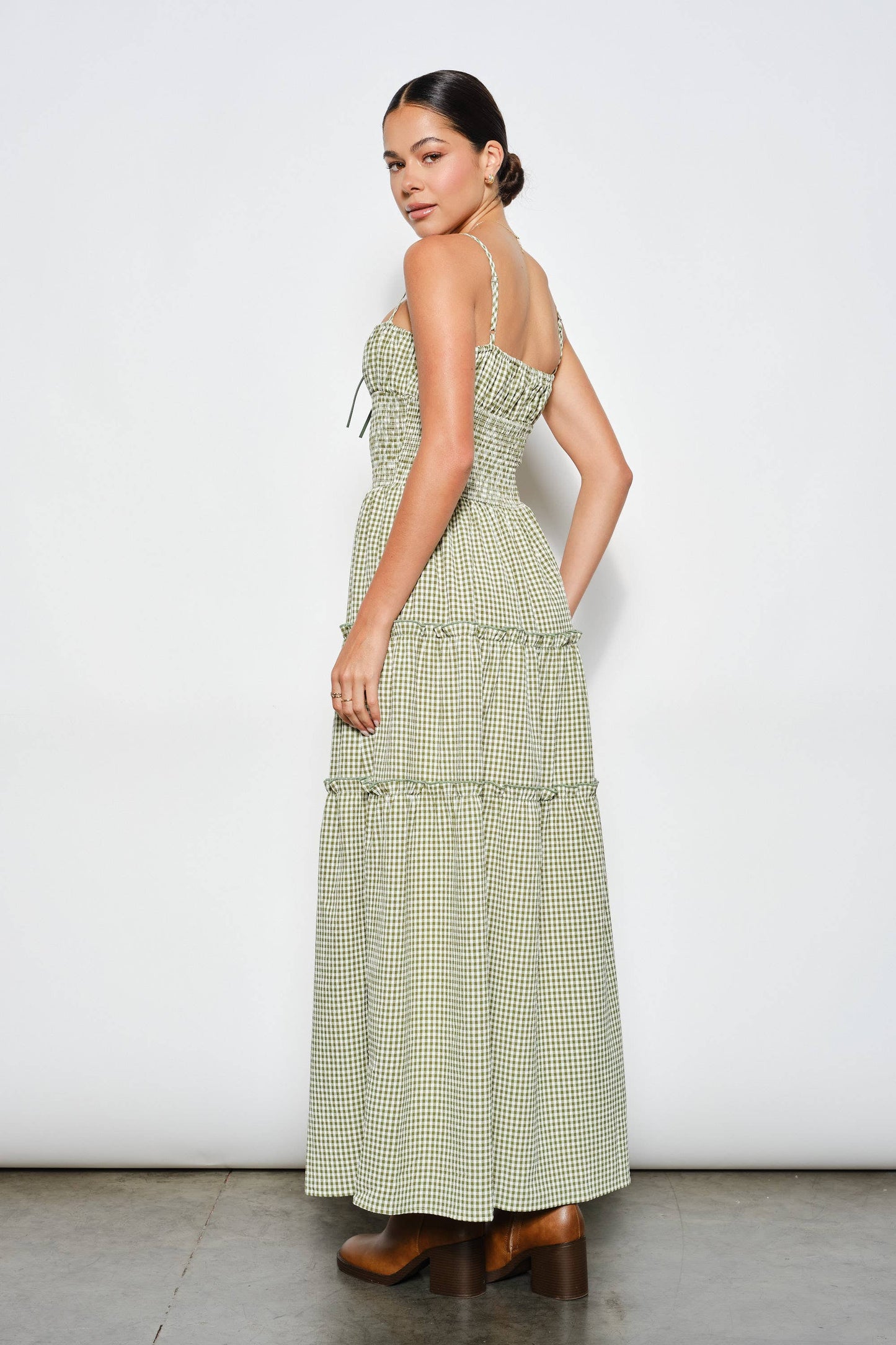 CAROL SMOCKED WAIST MAXI DRESS