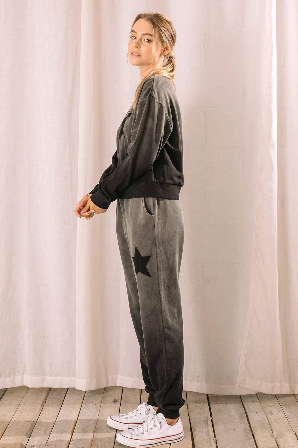 Ombre Star-Print Jogger Pants
