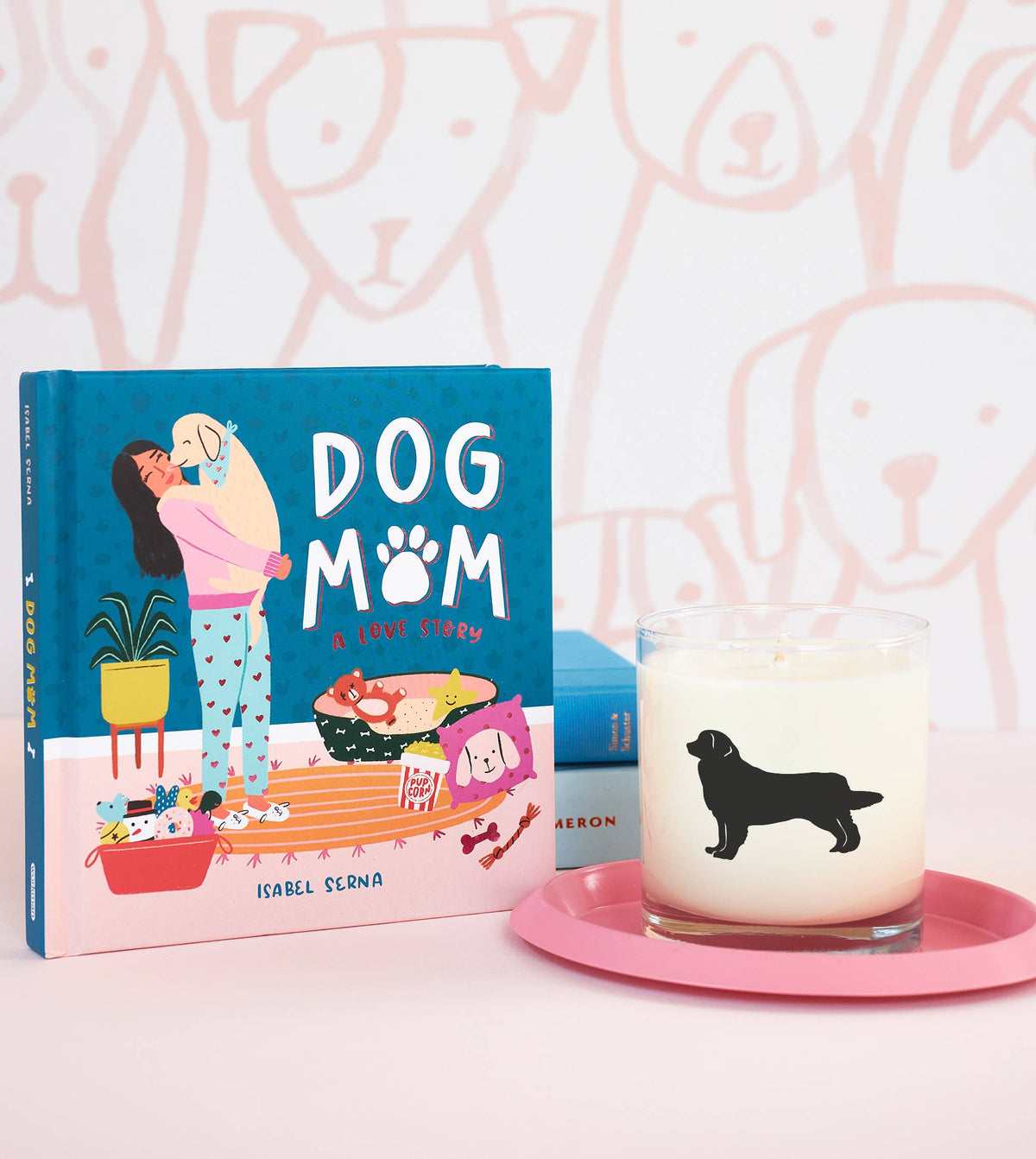 Bernese Mountain Dog Soy Candle in Drinking Glass Two-In-One