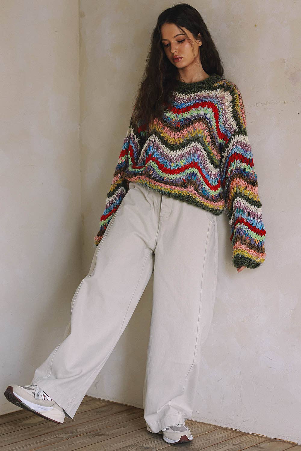 Blisblis Hand Knit Multicolor Sweater