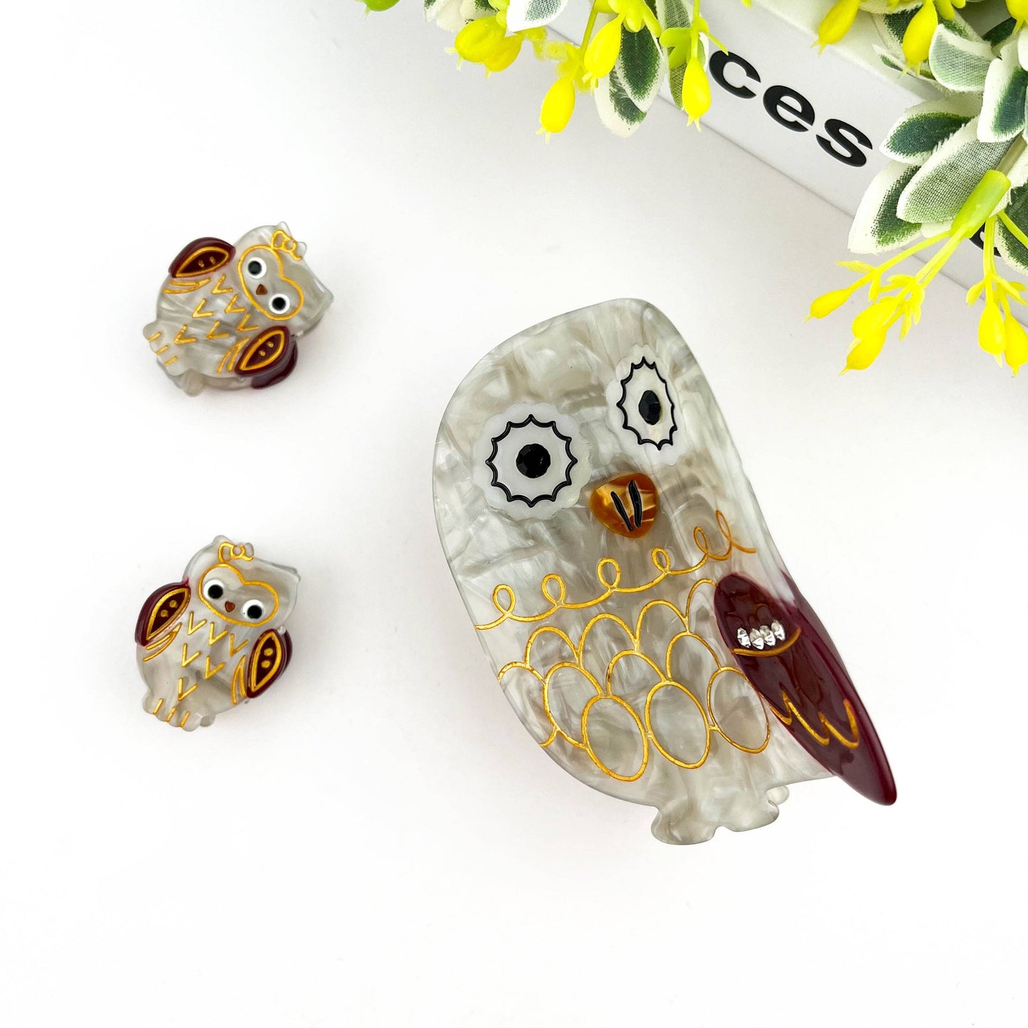 L'Atelier Collection Bling Owl Claw Clip