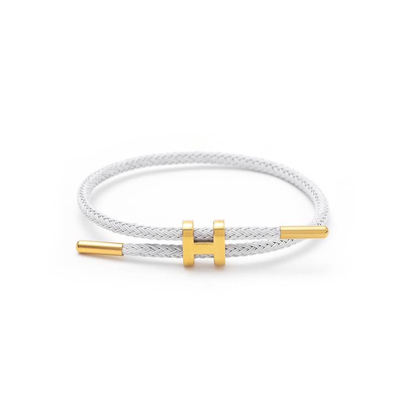 Adjustable Titanium Steel H Buckle Bracelet
