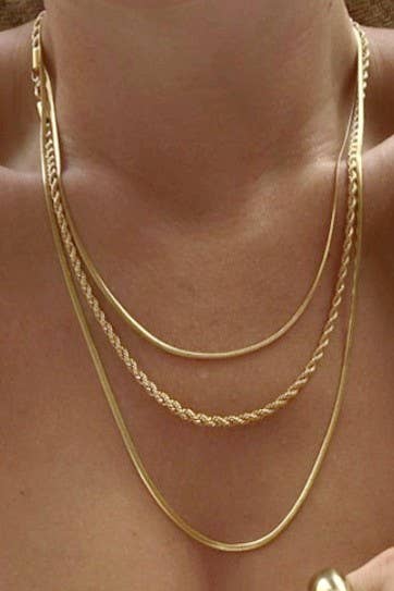 L'Atelier Collection Layered Mixed Media Necklace
