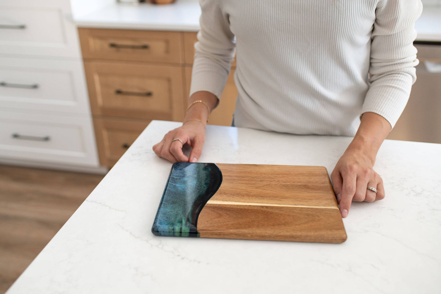 Lynn & Liana Wood Resin Date Night Charcuterie Board