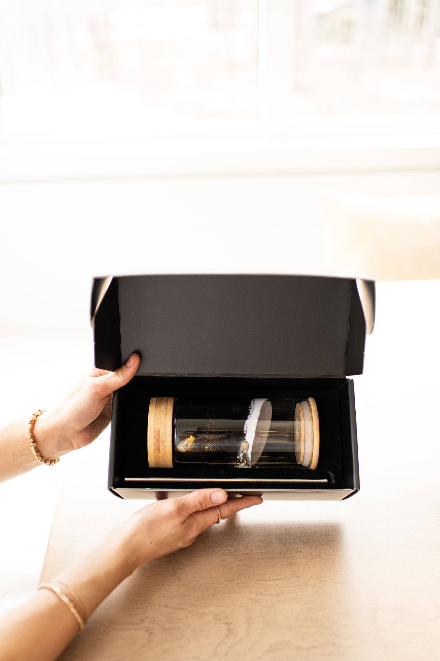 Lynn & Liana Resin Accented Glass Tumblers
