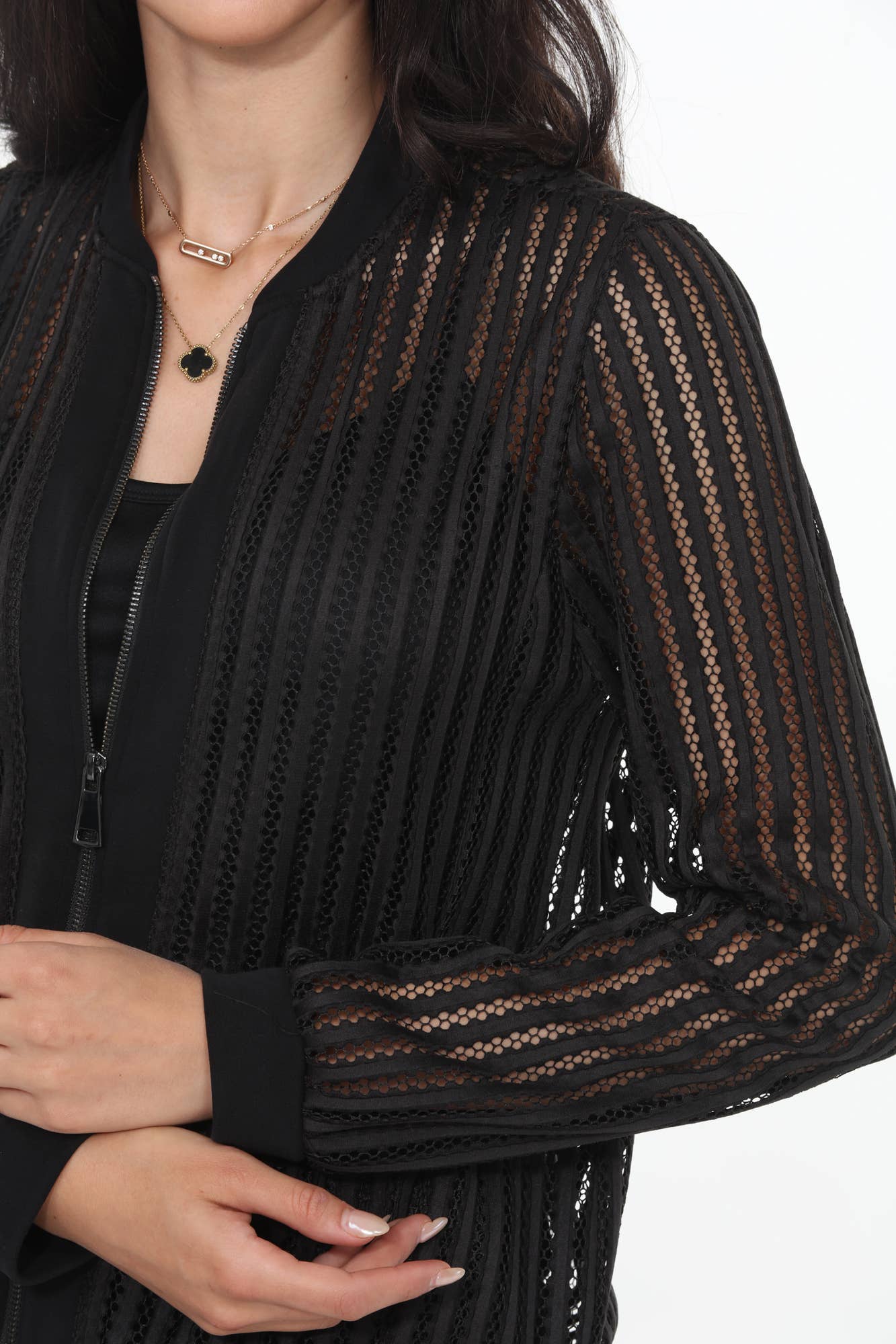 Lace Zip-up Jacket