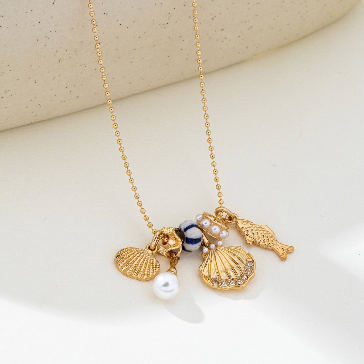 L'Atelier Collection Nautical Charm Ball Chain Necklace