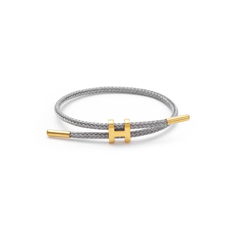 Adjustable Titanium Steel H Buckle Bracelet