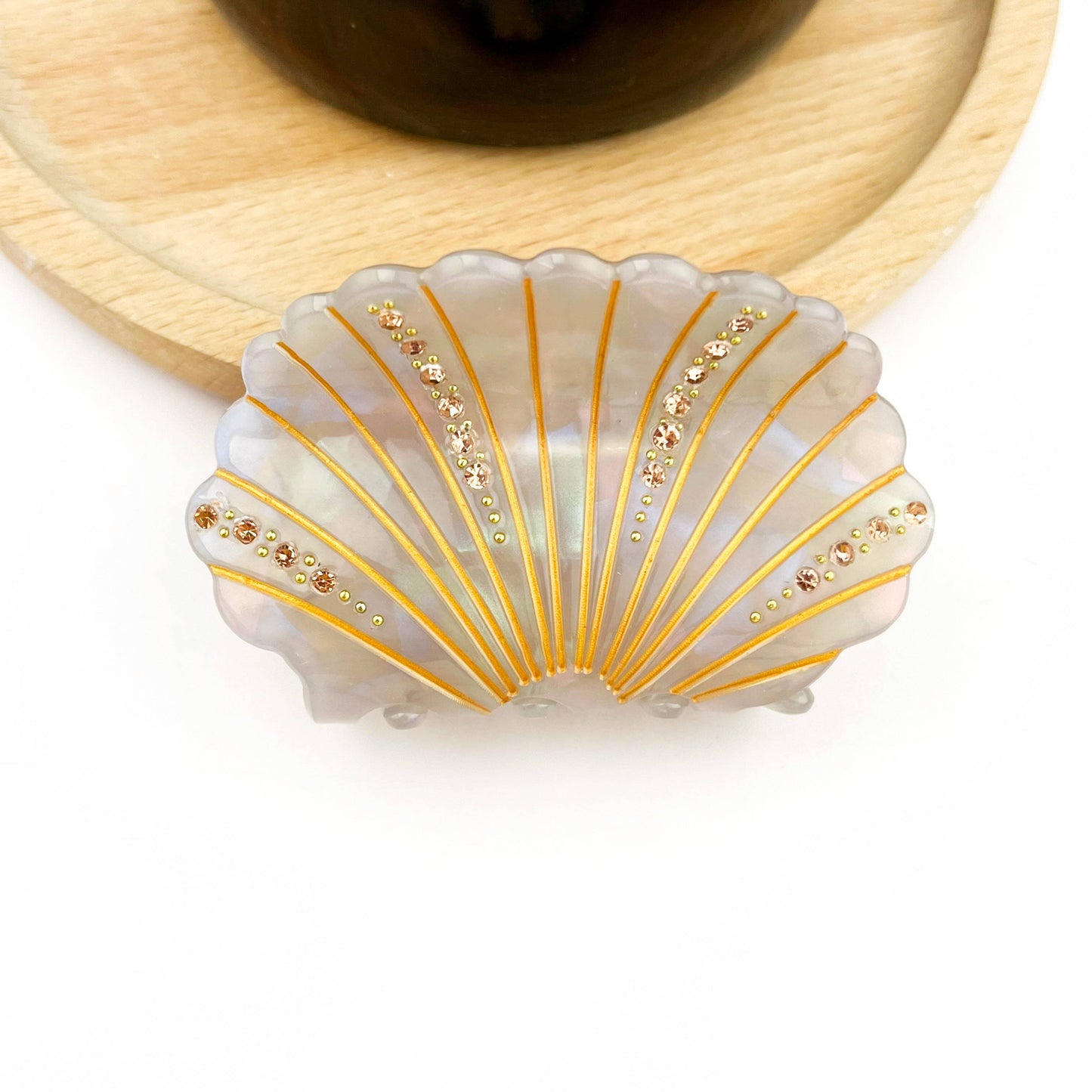 L'Atelier Large Bling Seashell Claw Clips