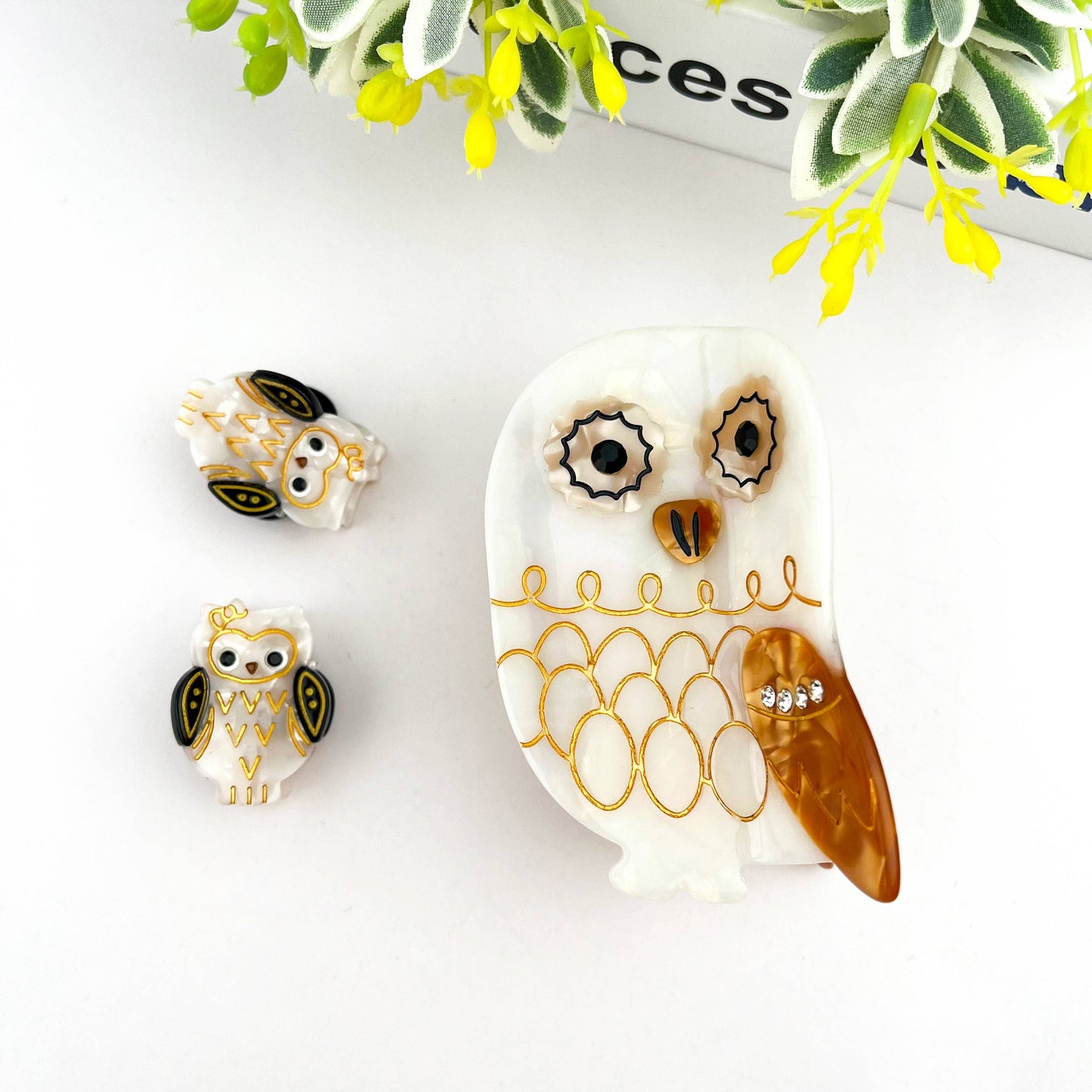 L'Atelier Collection Bling Owl Claw Clip