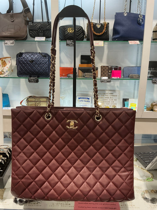 Chanel Classic Quilted Shopping Tote - Luxury Pre-owned