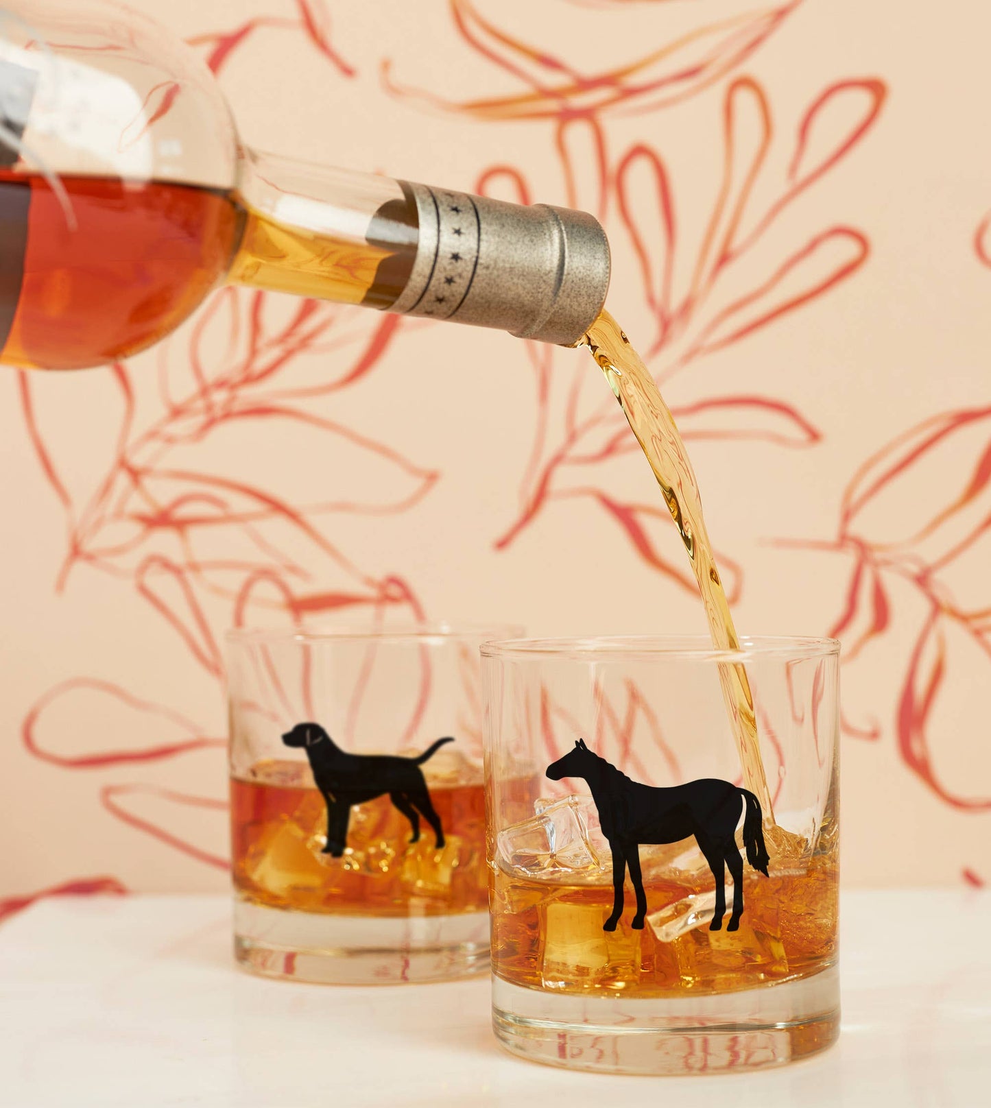 Horse Soy Candle in Drinking Glass Two-In-One Gift