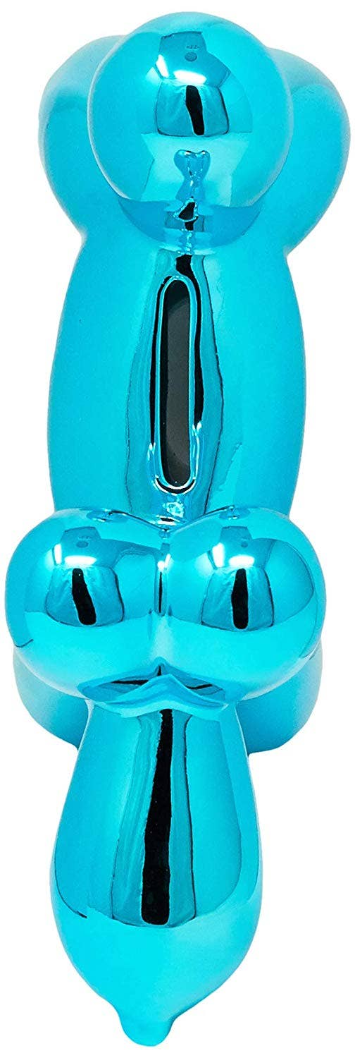 Blue Mini Ceramic Dog Piggy Bank - 7.5" tall