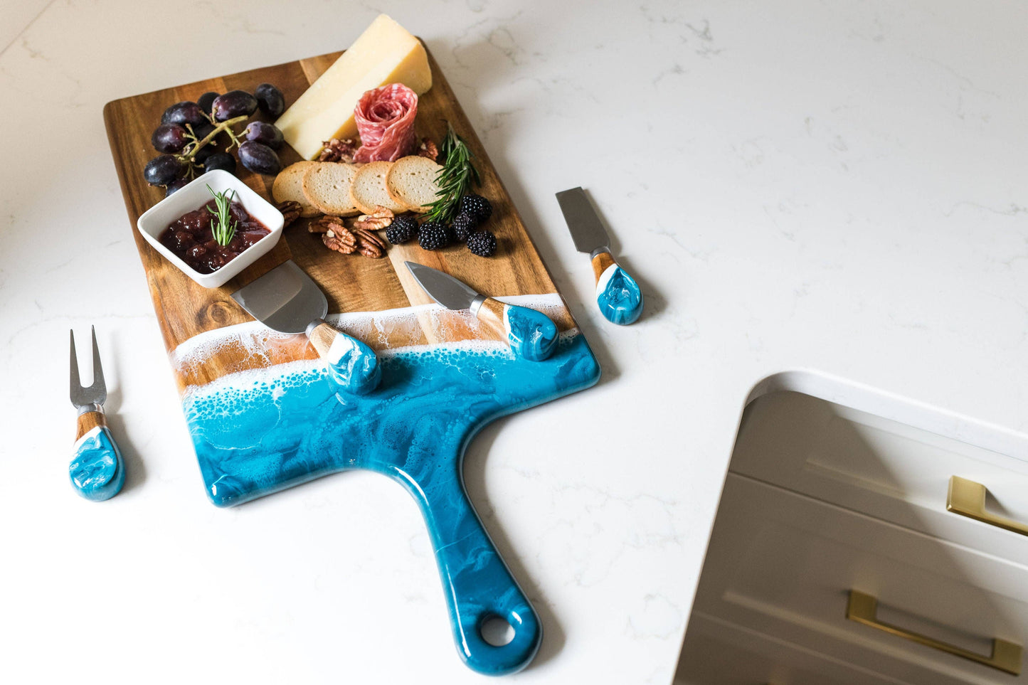 Lynn & Liana Designs Resin Coated Cheese Knife Set - Set of 4