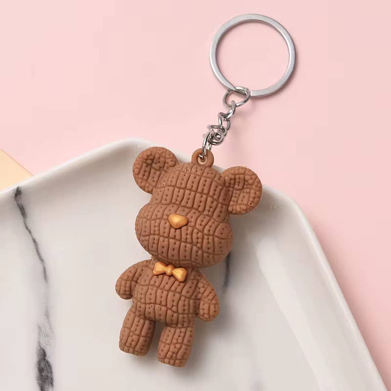 Bear Keychain - Cute Cartoon Toy Pendant for Bag or Phone