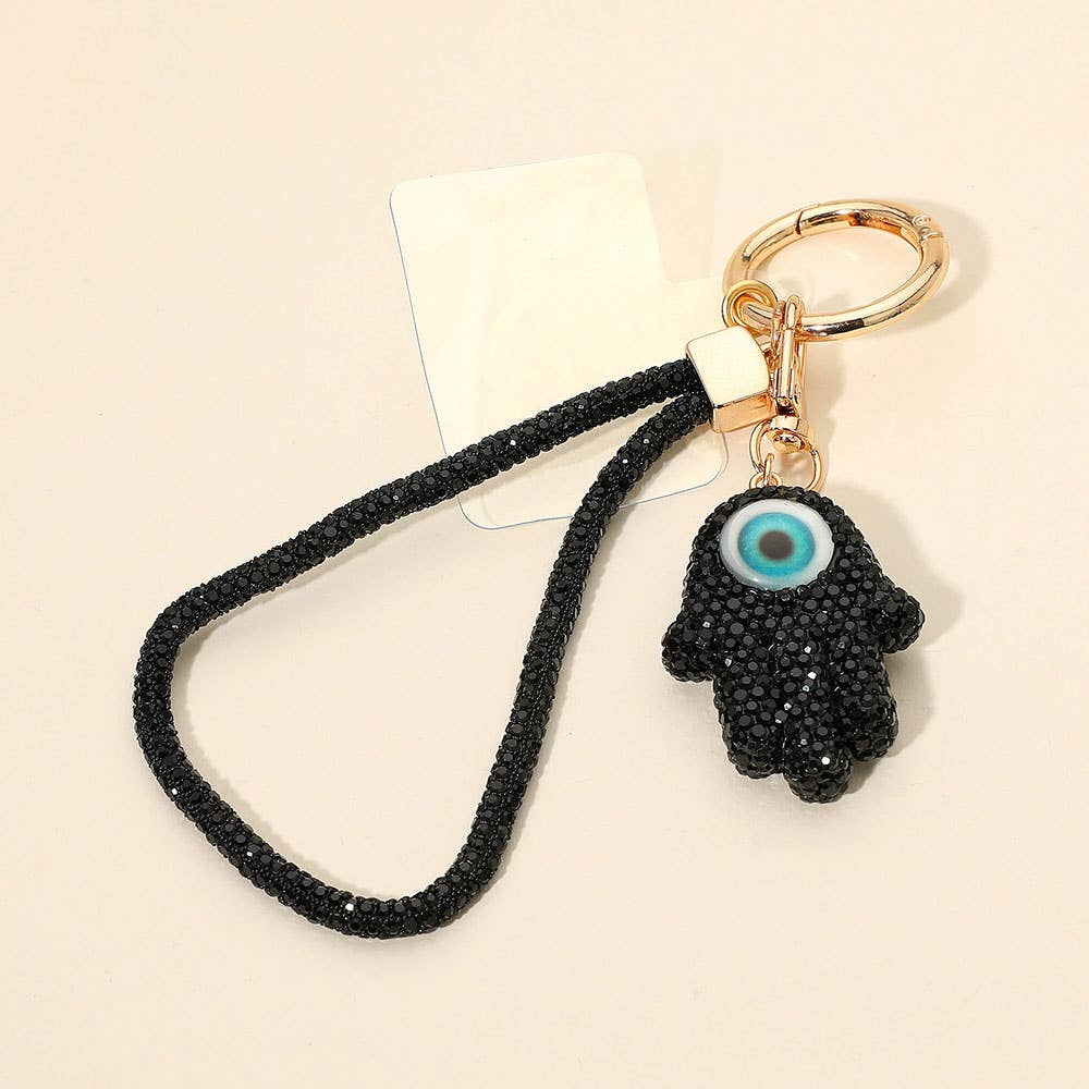 Bling Studded Evil Eye Keychain