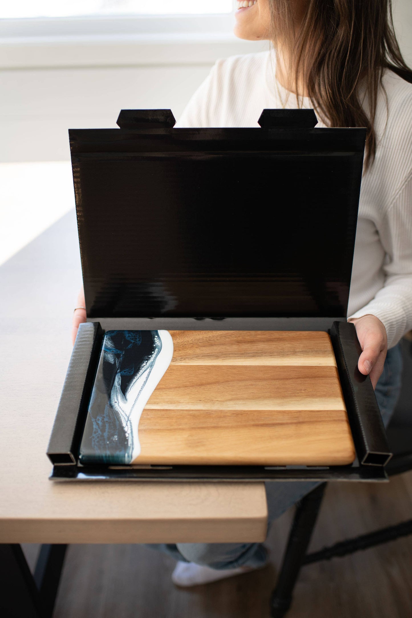Lynn & Liana Wood Resin Date Night Charcuterie Board