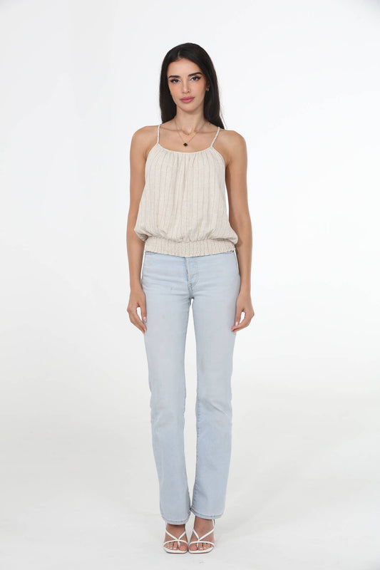 Stripe Linen Top