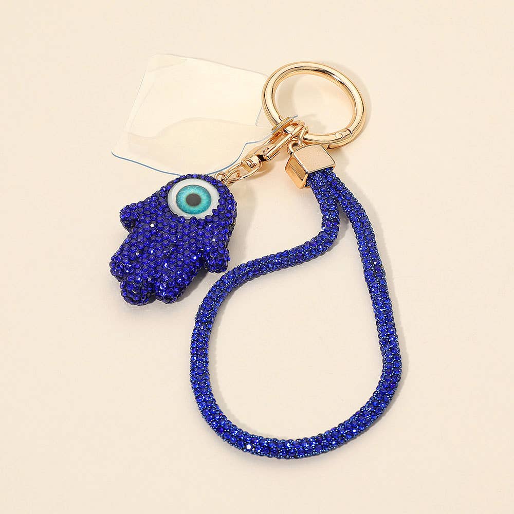 Bling Studded Evil Eye Keychain