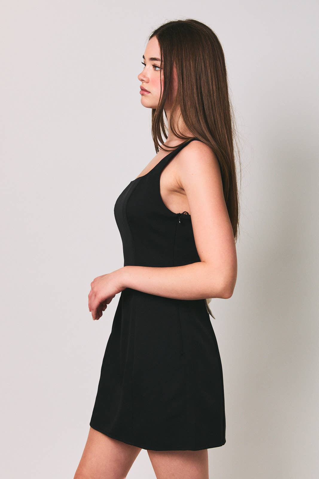 Le Lis Sleeveless Mini Dress with Bow Back