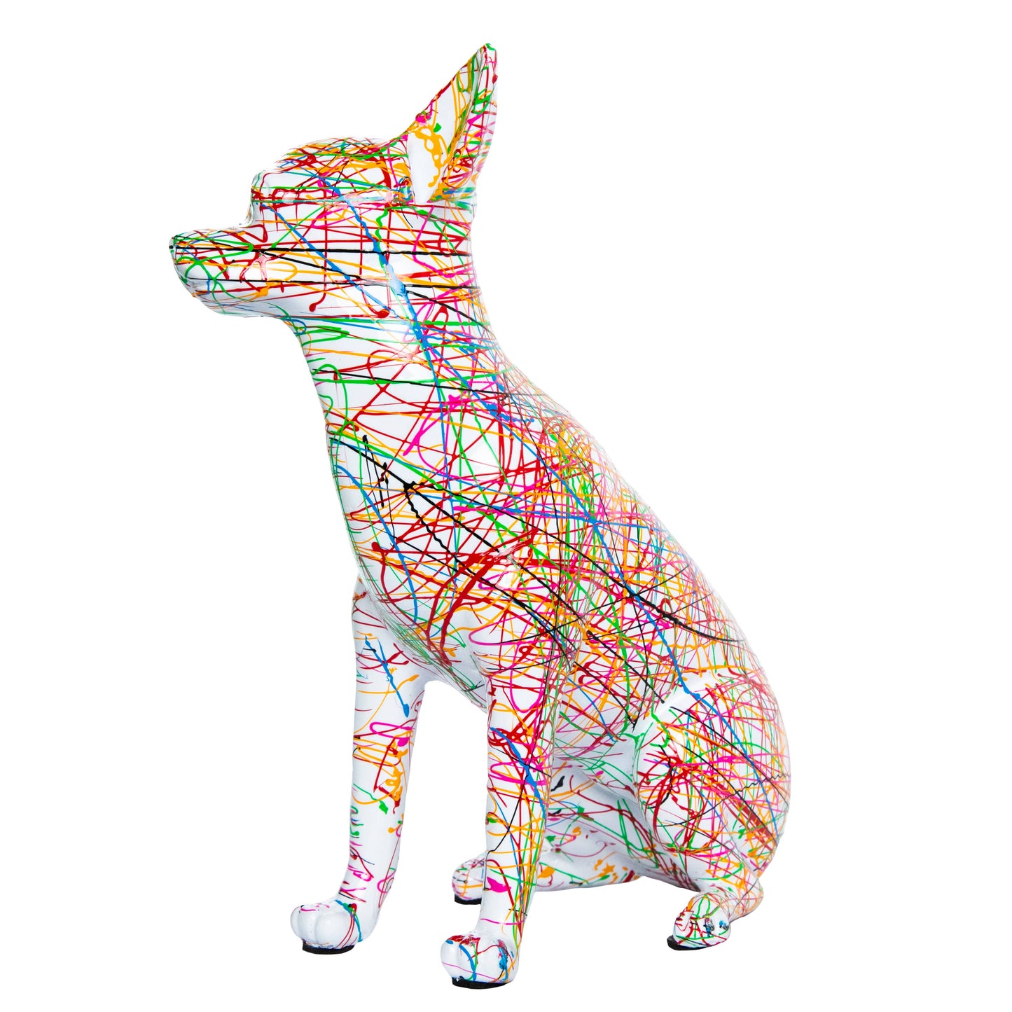 Hand Painted Expressionist Chihuahua - 9.5" tall