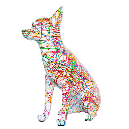 Hand Painted Expressionist Chihuahua - 9.5" tall