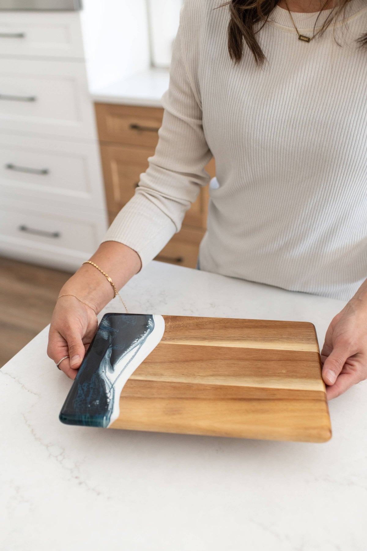 Lynn & Liana Wood Resin Date Night Charcuterie Board