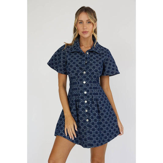 Floral Monogram Mini Dress