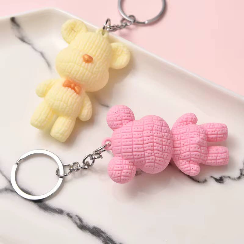 Bear Keychain - Cute Cartoon Toy Pendant for Bag or Phone