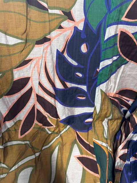 Meet Me in Santorini Wild Bloom Tropical Print Midi Dress