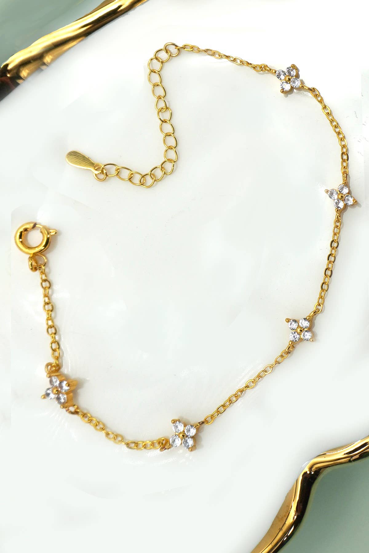 L'Atelier Collection Stainless Steel Flower Bracelet