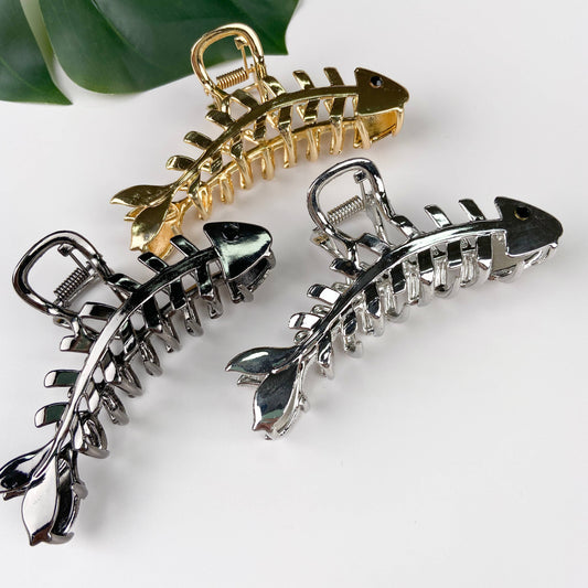 L'Atelier Collection Metal Fishbone Claw Clip