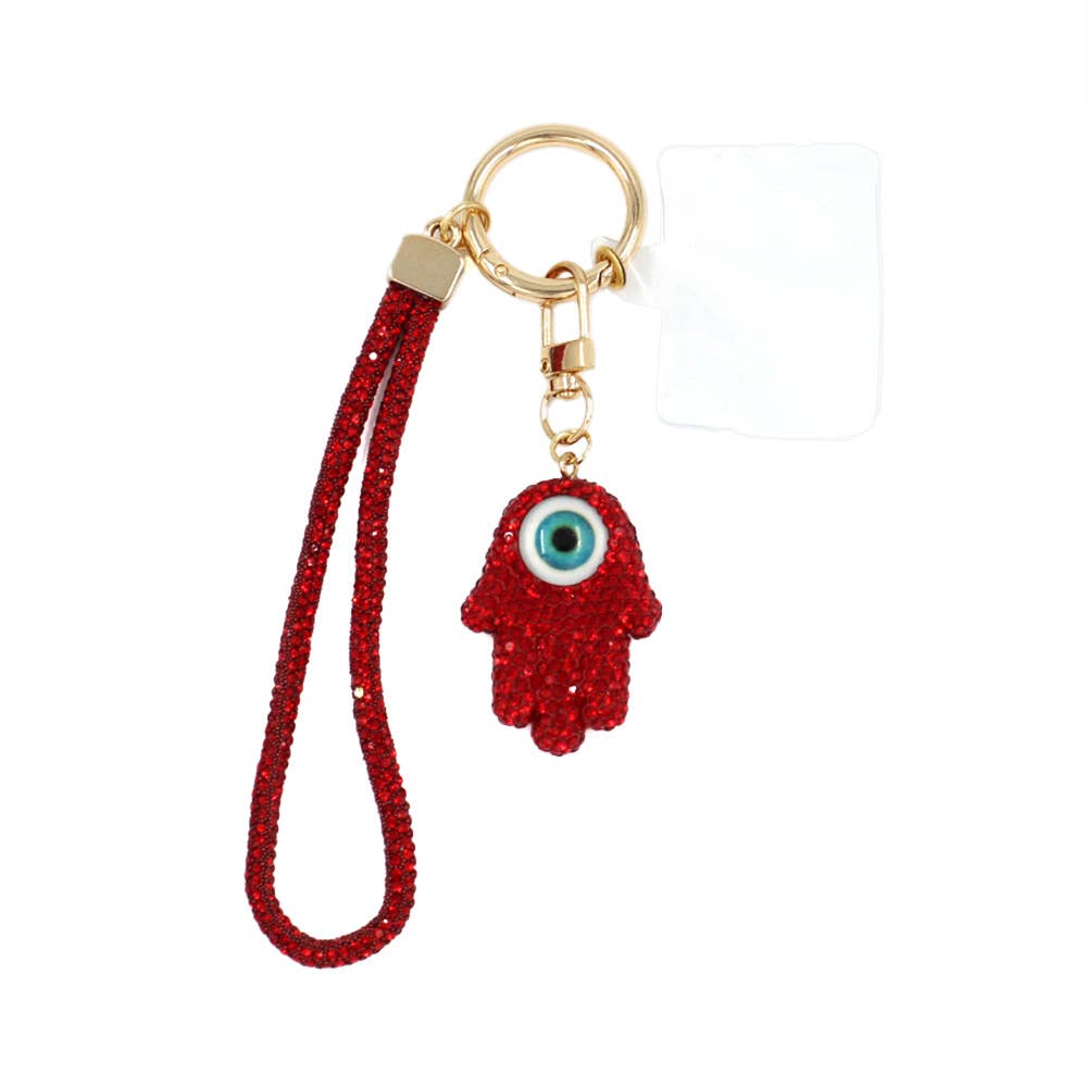 Bling Studded Evil Eye Keychain
