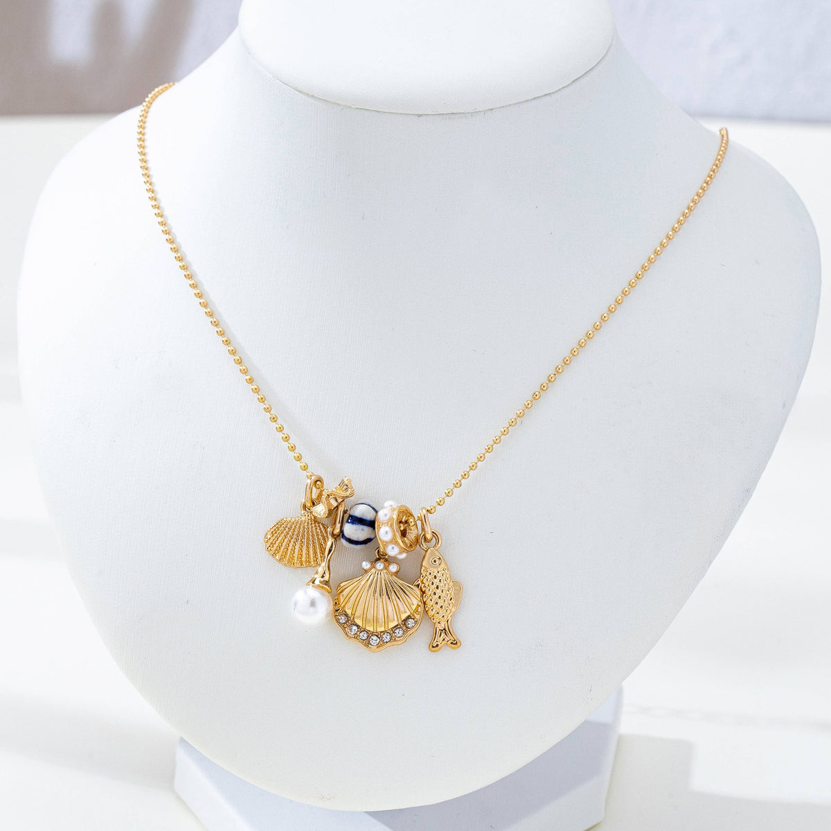 L'Atelier Collection Nautical Charm Ball Chain Necklace