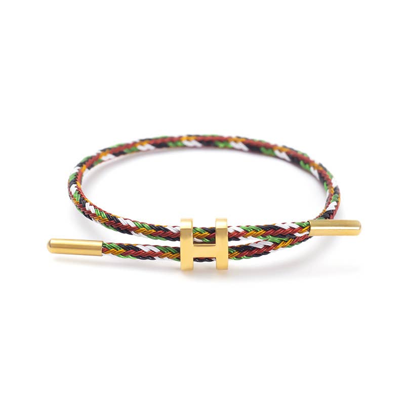 Adjustable Titanium Steel H Buckle Bracelet