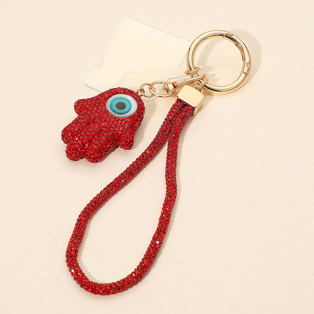 Bling Studded Evil Eye Keychain