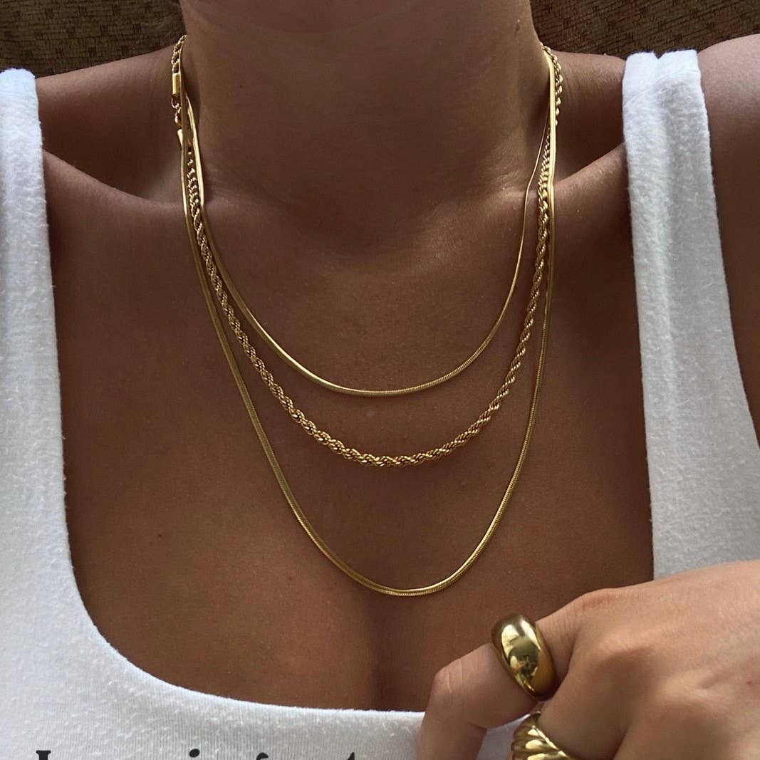 L'Atelier Collection Layered Mixed Media Necklace
