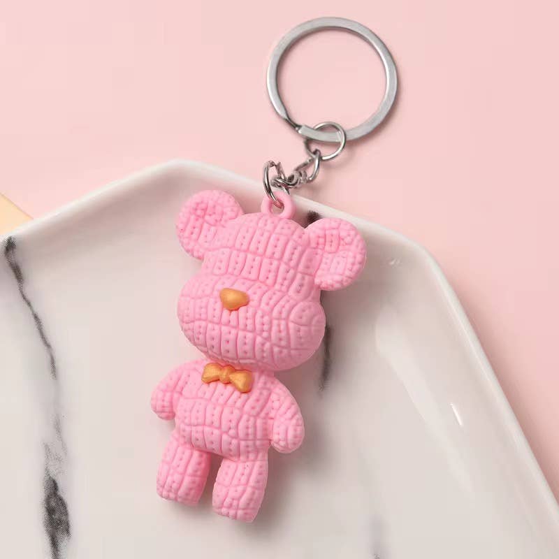 Bear Keychain - Cute Cartoon Toy Pendant for Bag or Phone