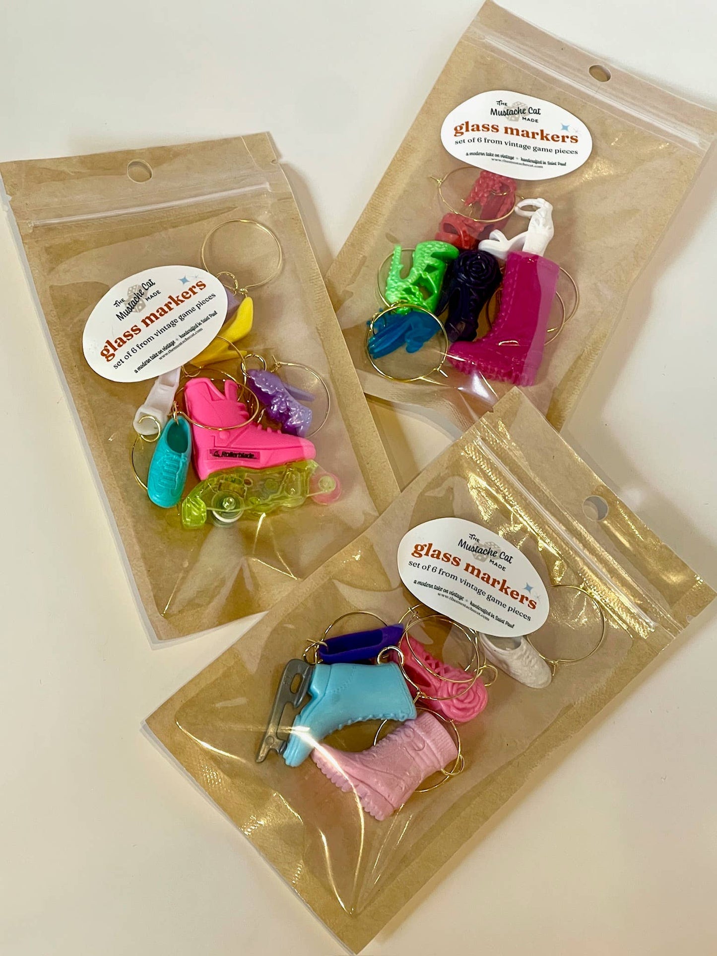 Vintage Barbie Doll Shoe Drink Markers/Wine Glass Charms