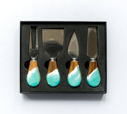 Lynn & Liana Designs Resin Coated Cheese Knife Set - Set of 4